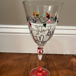 Set of 4 Vintage Signed Smithereens Wine Glasses.